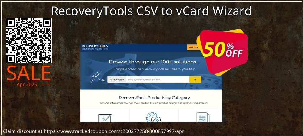 RecoveryTools CSV to vCard Wizard coupon on April Fools Day deals