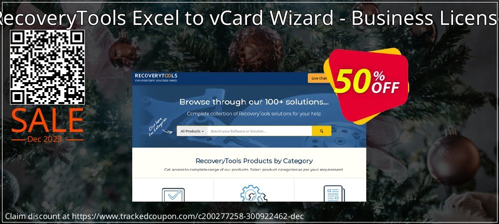 RecoveryTools Excel to vCard Wizard - Business License coupon on April Fools' Day sales