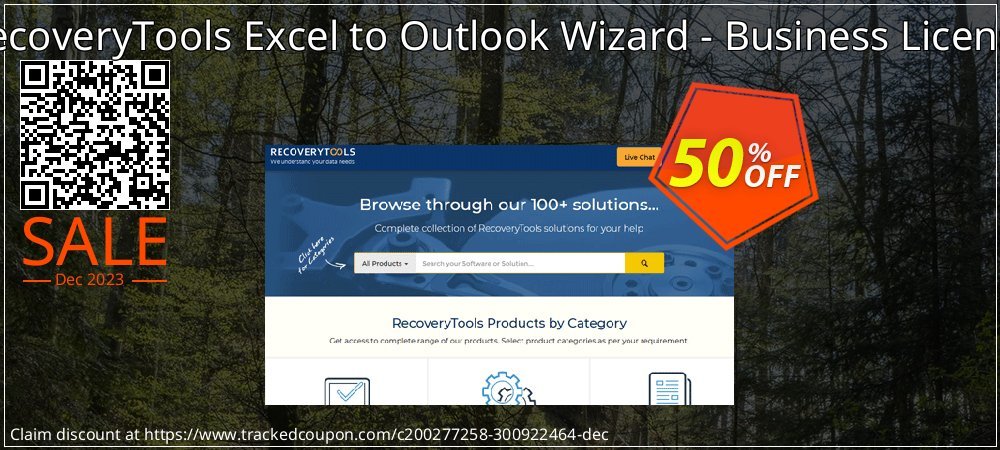 RecoveryTools Excel to Outlook Wizard - Business License coupon on Tell a Lie Day offer