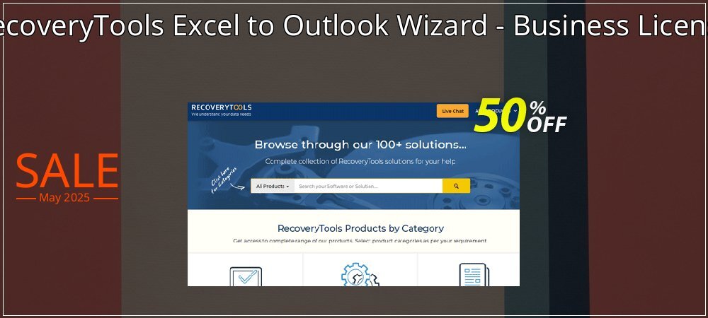 RecoveryTools Excel to Outlook Wizard - Business License coupon on April Fools' Day deals