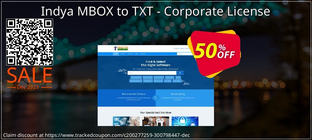 Indya MBOX to TXT - Corporate License coupon on April Fools' Day super sale
