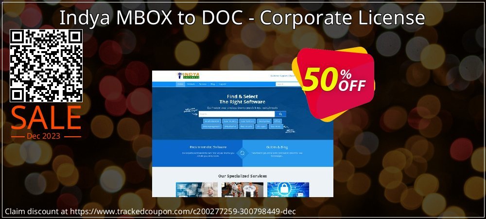 Indya MBOX to DOC - Corporate License coupon on World Password Day sales