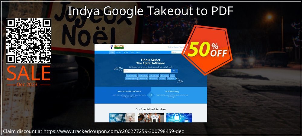 Indya Google Takeout to PDF coupon on Tell a Lie Day sales