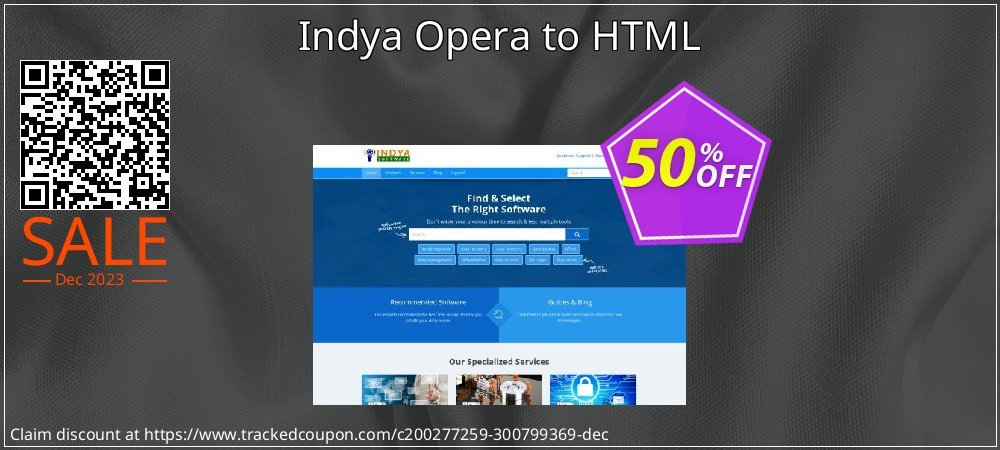 Indya Opera to HTML coupon on Tell a Lie Day deals