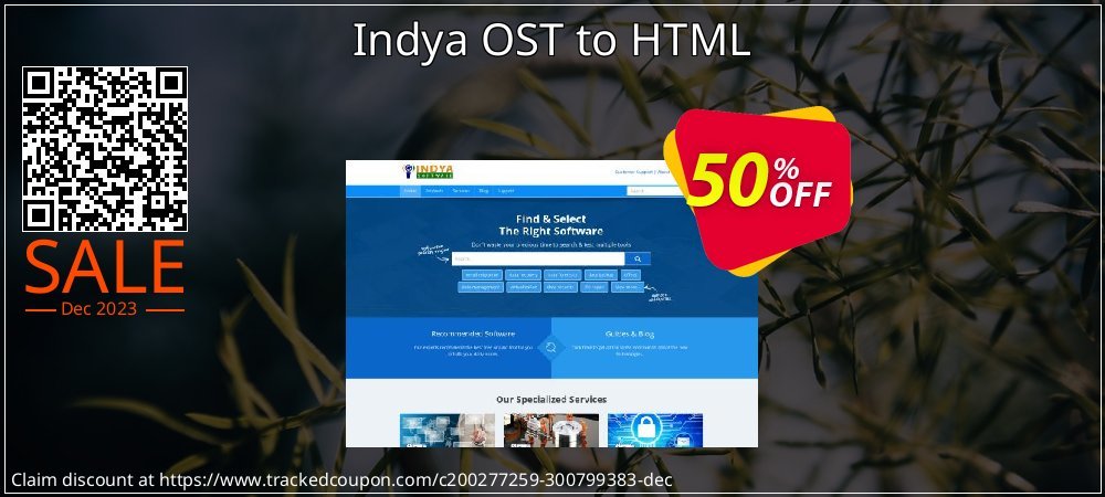 Indya OST to HTML coupon on Virtual Vacation Day offering sales