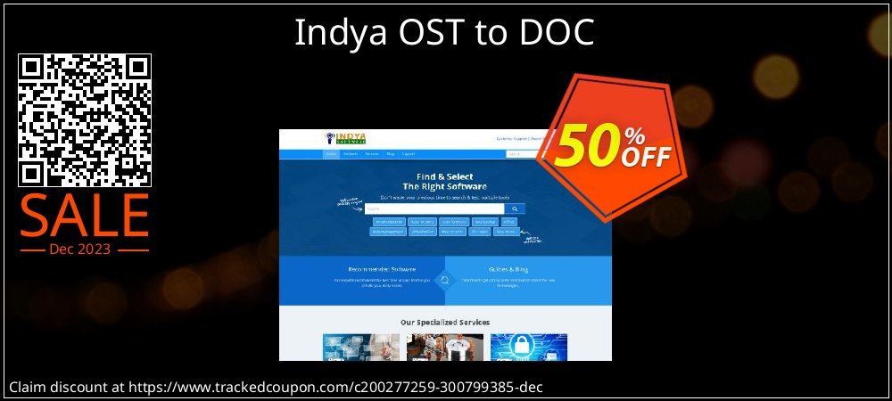 Claim 50% OFF Indya OST to DOC Coupon discount March, 2023