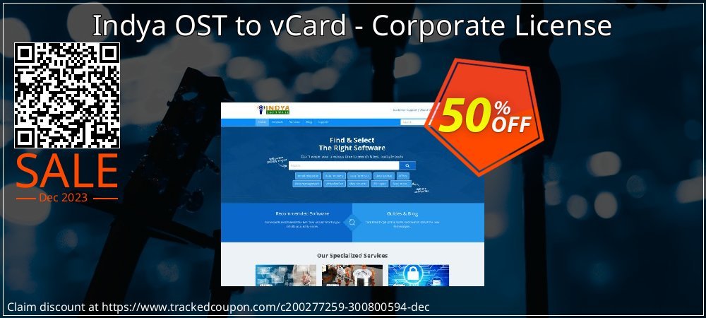 Indya OST to vCard - Corporate License coupon on Tell a Lie Day offer