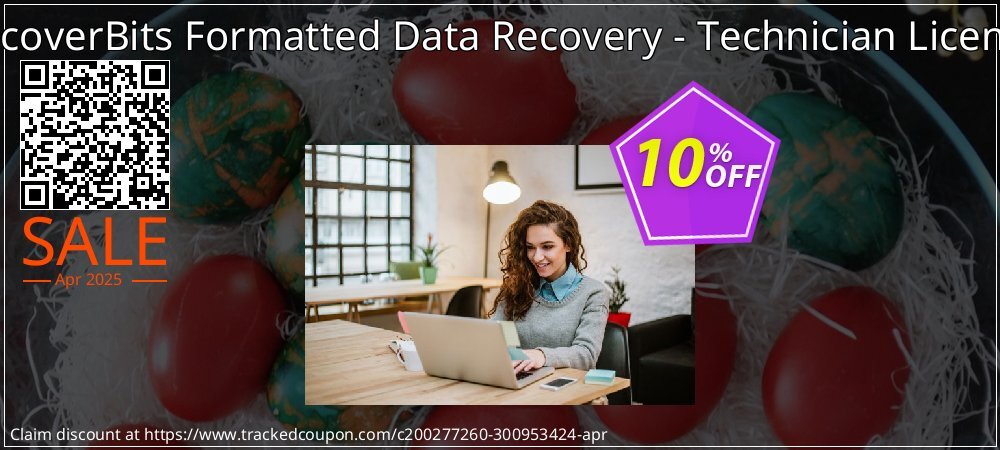 RecoverBits Formatted Data Recovery - Technician License coupon on National Smile Day offering sales