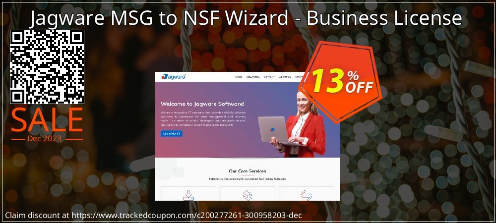 Jagware MSG to NSF Wizard - Business License coupon on Easter Day offering sales