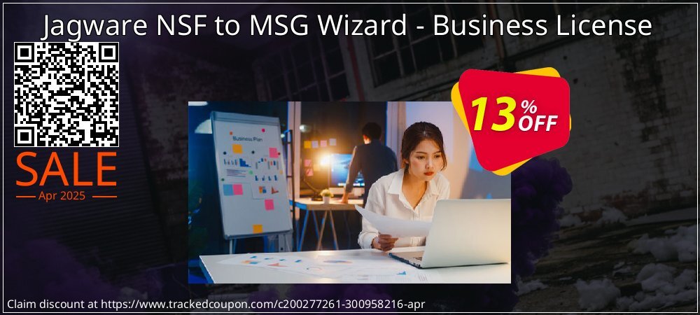 Jagware NSF to MSG Wizard - Business License coupon on World Party Day sales