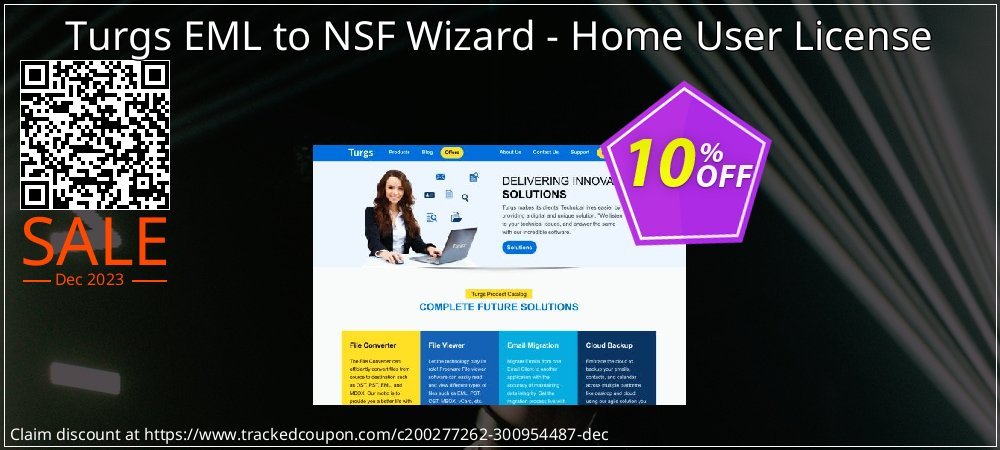 Turgs EML to NSF Wizard - Home User License coupon on April Fools Day super sale