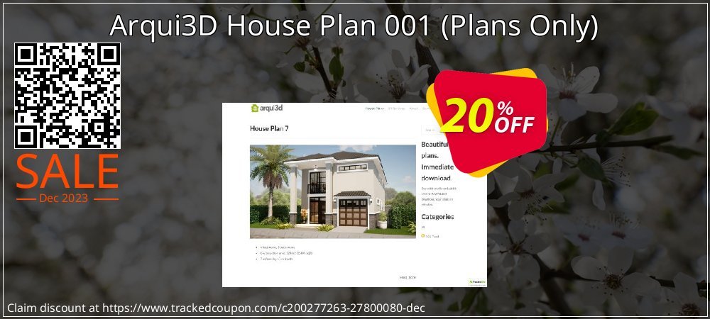 Arqui3D House Plan 001 - Plans Only  coupon on National Walking Day offer