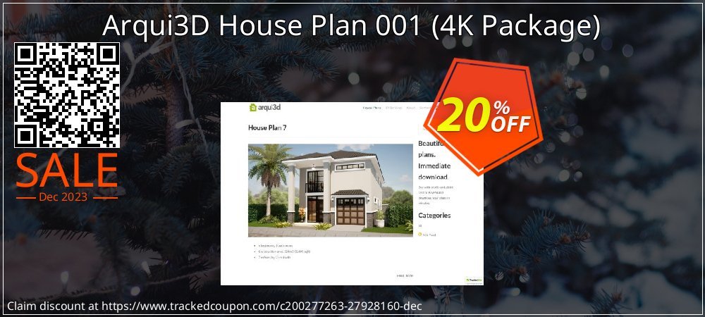 Arqui3D House Plan 001 - 4K Package  coupon on World Backup Day offer