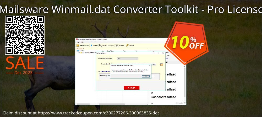 Mailsware Winmail.dat Converter Toolkit - Pro License coupon on National Walking Day promotions