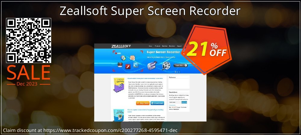 Zeallsoft Super Screen Recorder coupon on World Party Day promotions