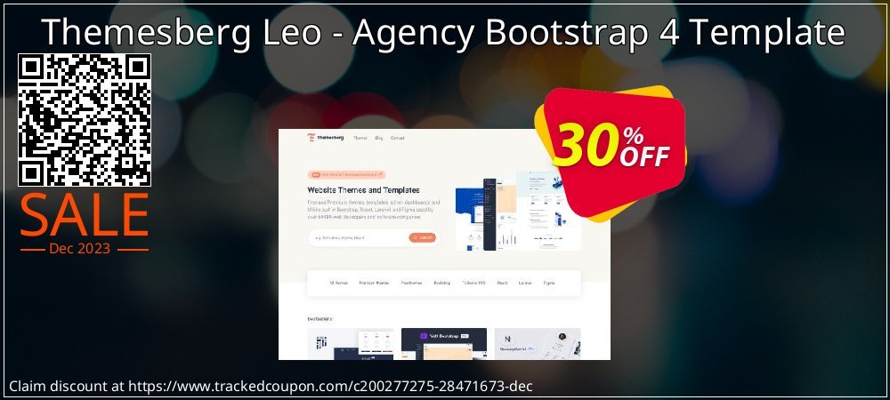 Themesberg Leo - Agency Bootstrap 4 Template coupon on Easter Day sales