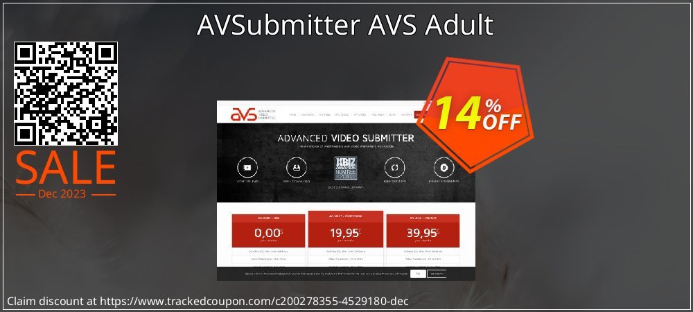 AVSubmitter AVS Adult coupon on National Walking Day sales
