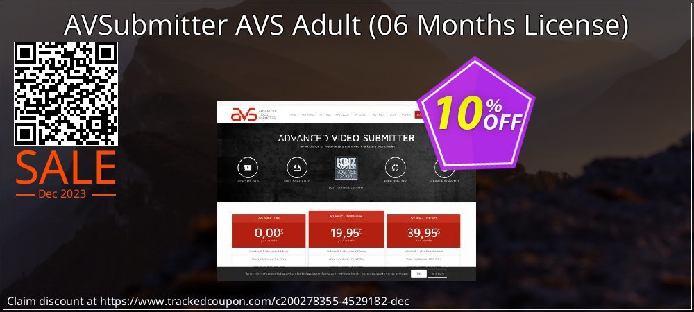 AVSubmitter AVS Adult - 06 Months License  coupon on Working Day discount
