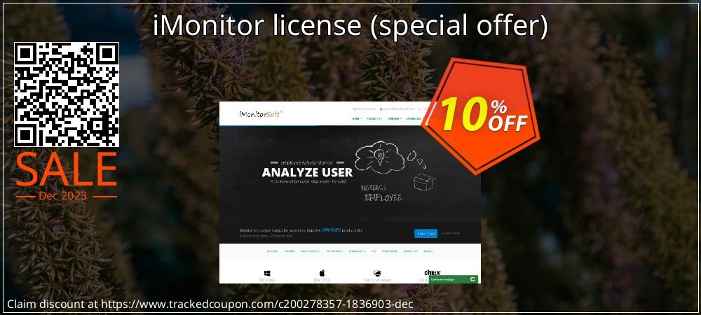 iMonitor license - special offer  coupon on Constitution Memorial Day offering discount