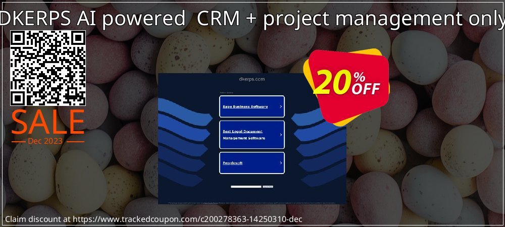 DKERPS AI powered  CRM + project management only coupon on Mother Day offering sales