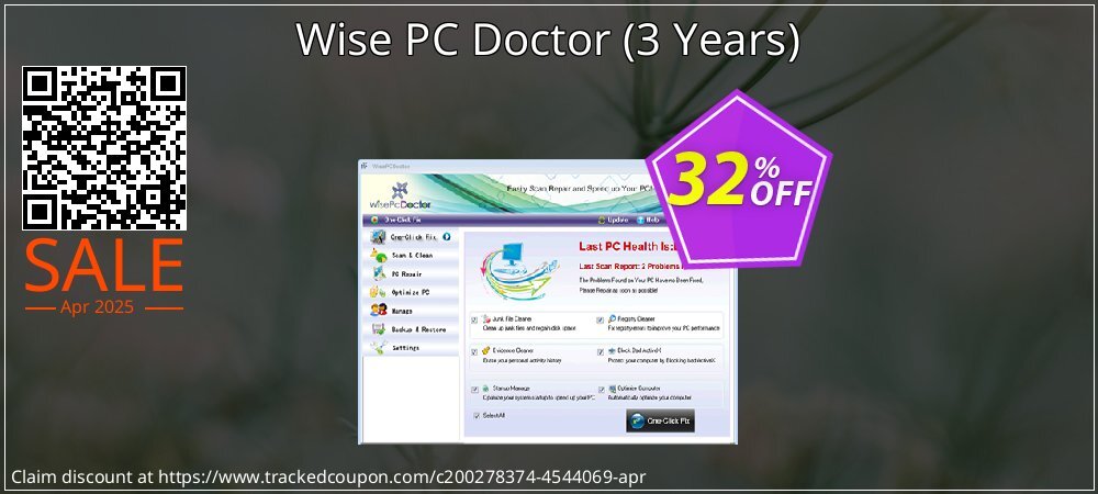 Wise PC Doctor - 3 Years  coupon on National Smile Day offering sales