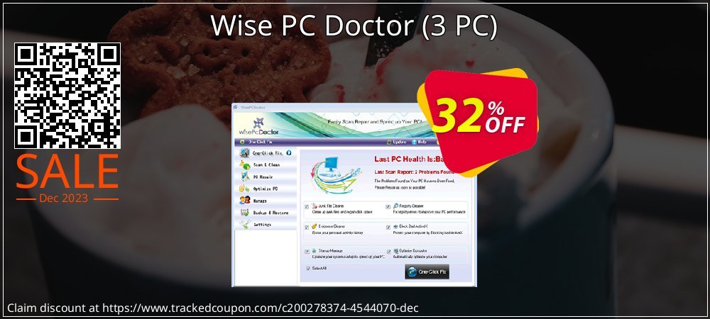 Wise PC Doctor - 3 PC  coupon on National Walking Day offering sales