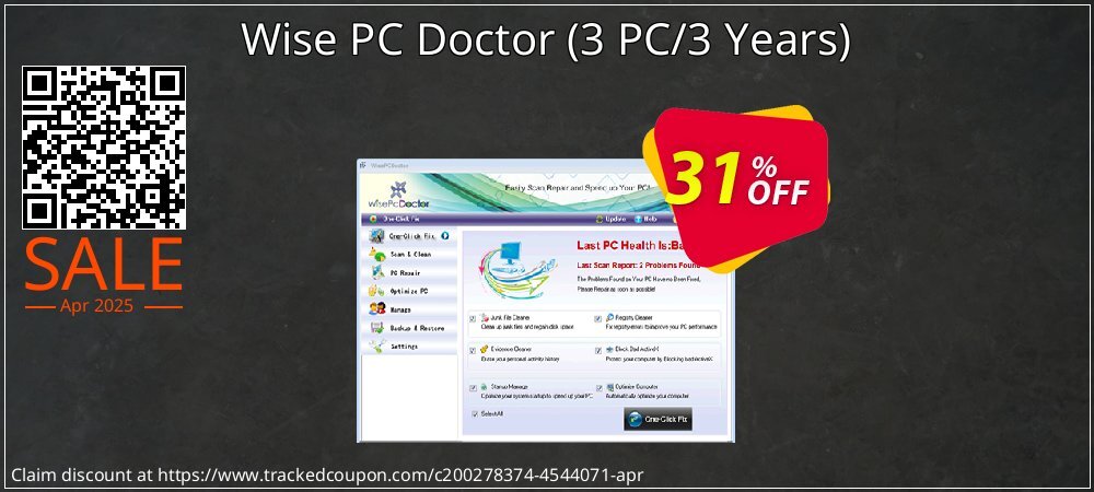 Wise PC Doctor - 3 PC/3 Years  coupon on World Party Day super sale