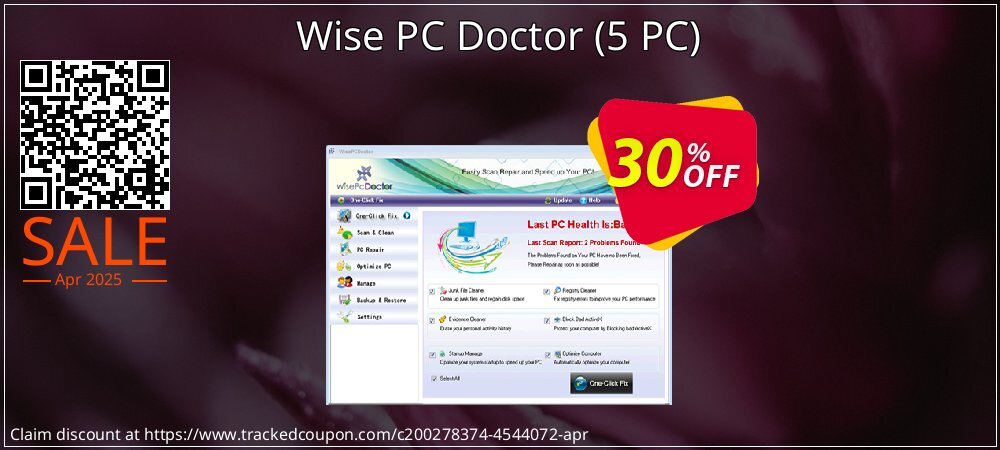 Wise PC Doctor - 5 PC  coupon on Working Day promotions