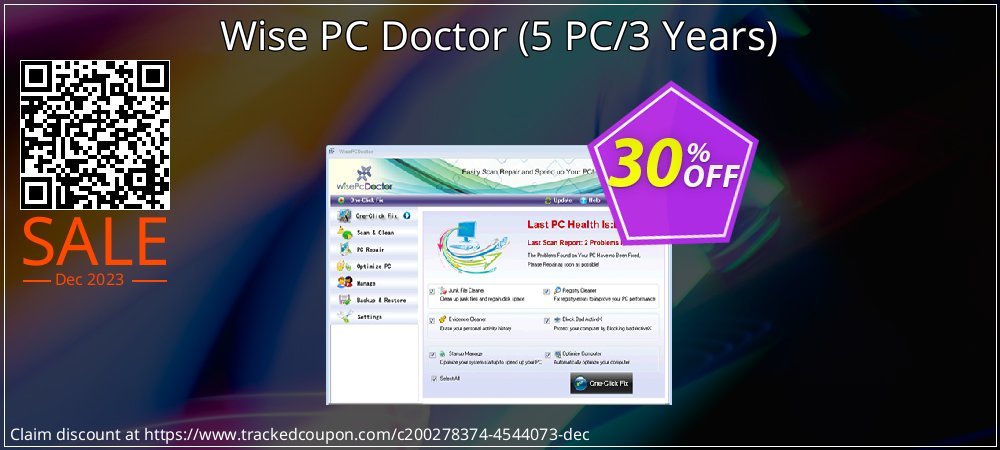 Wise PC Doctor - 5 PC/3 Years  coupon on Virtual Vacation Day discounts
