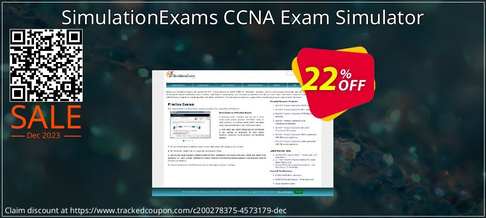 SimulationExams CCNA Exam Simulator coupon on Tell a Lie Day sales