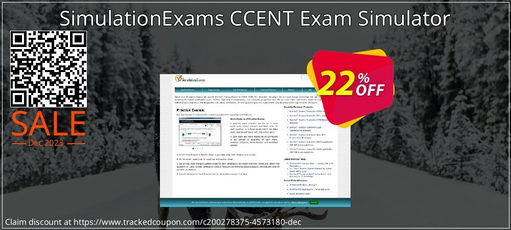 SimulationExams CCENT Exam Simulator coupon on National Walking Day deals