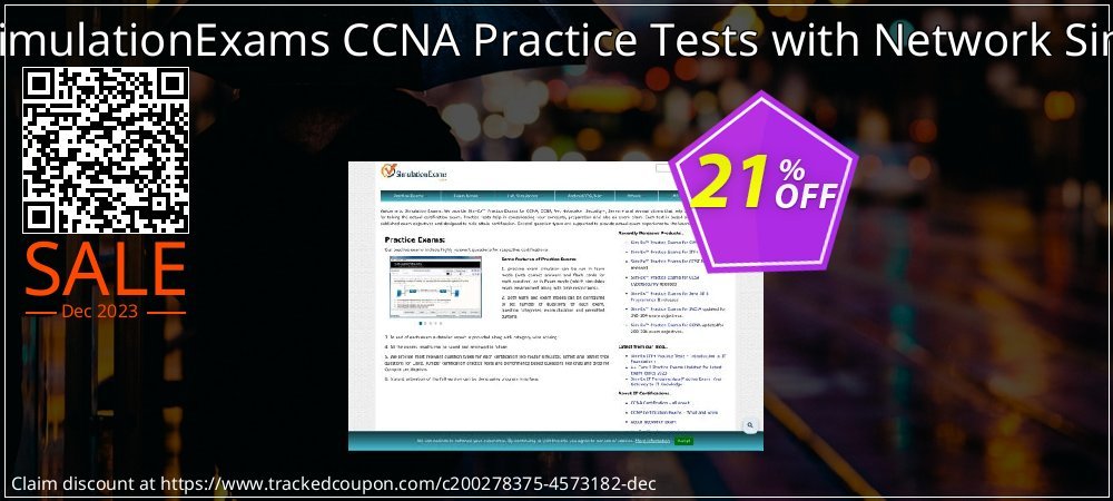 SimulationExams CCNA Practice Tests with Network Sim coupon on April Fools Day offer