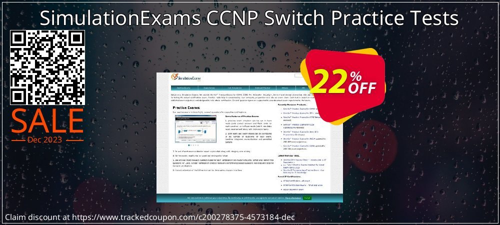 SimulationExams CCNP Switch Practice Tests coupon on World Password Day super sale