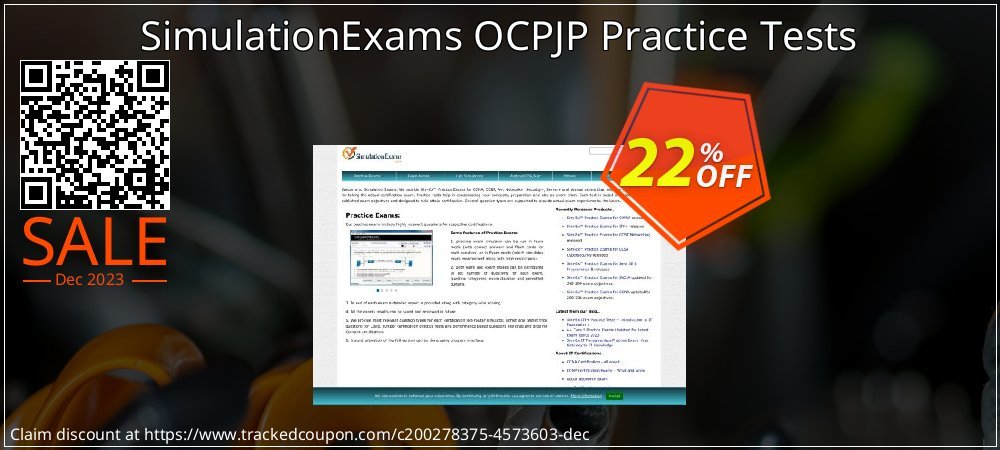SimulationExams OCPJP Practice Tests coupon on Virtual Vacation Day sales