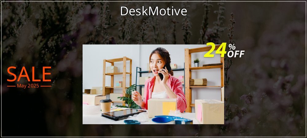 DeskMotive coupon on World Party Day discount