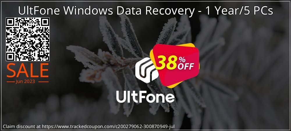 UltFone Windows Data Recovery - 1 Year/5 PCs coupon on ​Coffee Day offering discount