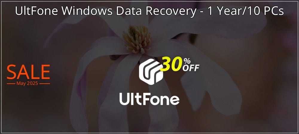 UltFone Windows Data Recovery - 1 Year/10 PCs coupon on Mother's Day sales