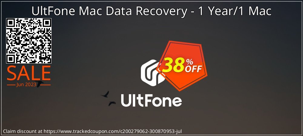 UltFone Mac Data Recovery - 1 Year/1 Mac coupon on National Pizza Party Day discount