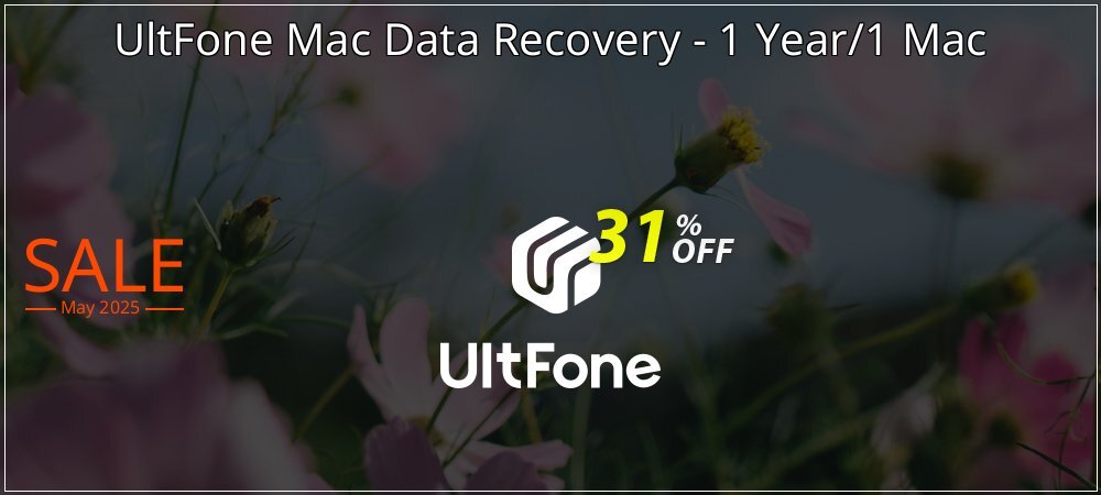 UltFone Mac Data Recovery - 1 Year/1 Mac coupon on National Pizza Party Day discount