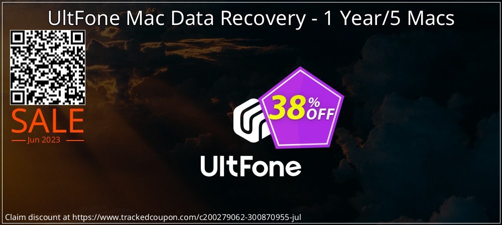 UltFone Mac Data Recovery - 1 Year/5 Macs coupon on Mother's Day offering sales