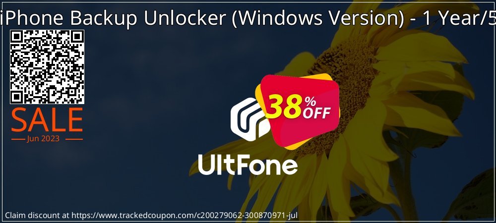 UltFone iPhone Backup Unlocker - Windows Version - 1 Year/5 Devices coupon on World Whisky Day discount