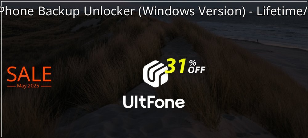 UltFone iPhone Backup Unlocker - Windows Version - Lifetime/5 Devices coupon on National Memo Day offering discount