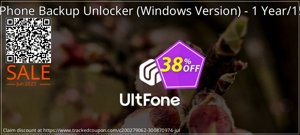 UltFone iPhone Backup Unlocker - Windows Version - 1 Year/15 Devices coupon on National Smile Day super sale