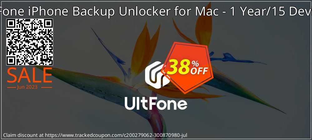 UltFone iPhone Backup Unlocker for Mac - 1 Year/15 Devices coupon on Mother's Day discount