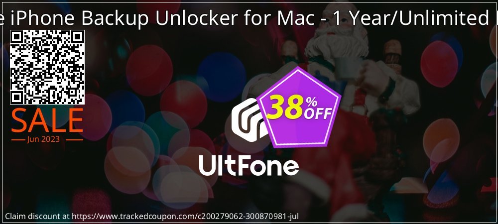 UltFone iPhone Backup Unlocker for Mac - 1 Year/Unlimited Devices coupon on World Whisky Day offering discount
