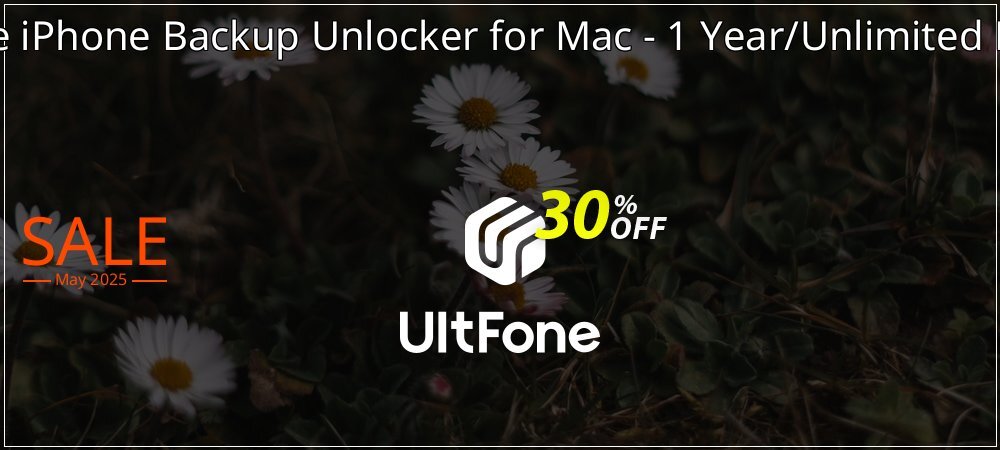 UltFone iPhone Backup Unlocker for Mac - 1 Year/Unlimited Devices coupon on World Whisky Day offering discount