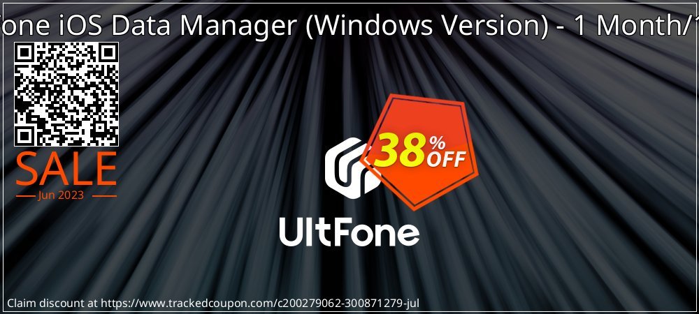UltFone iOS Data Manager - Windows Version - 1 Month/1 PC coupon on Earth Hour discount