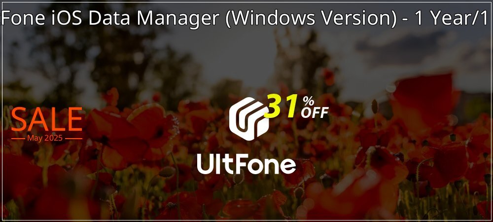 UltFone iOS Data Manager - Windows Version - 1 Year/1 PC coupon on Mother Day super sale