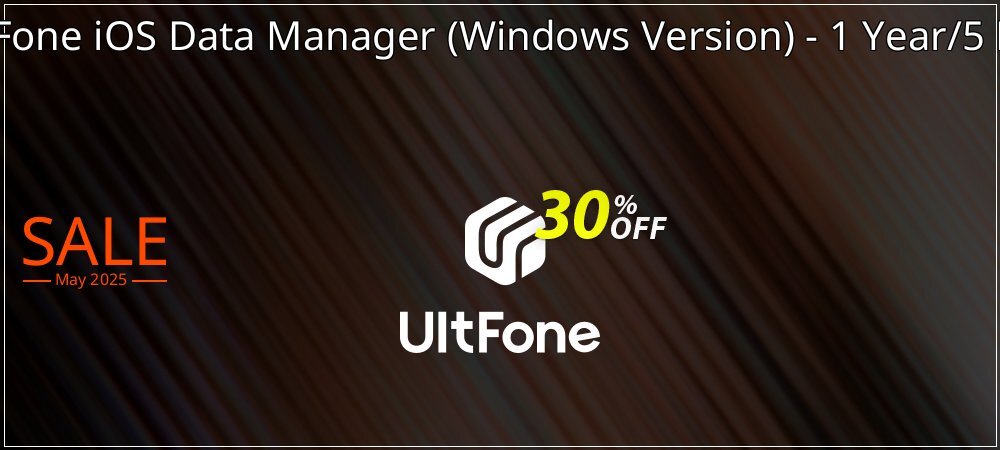 UltFone iOS Data Manager - Windows Version - 1 Year/5 PCs coupon on National Memo Day promotions