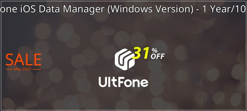 UltFone iOS Data Manager - Windows Version - 1 Year/10 PCs coupon on Constitution Memorial Day sales